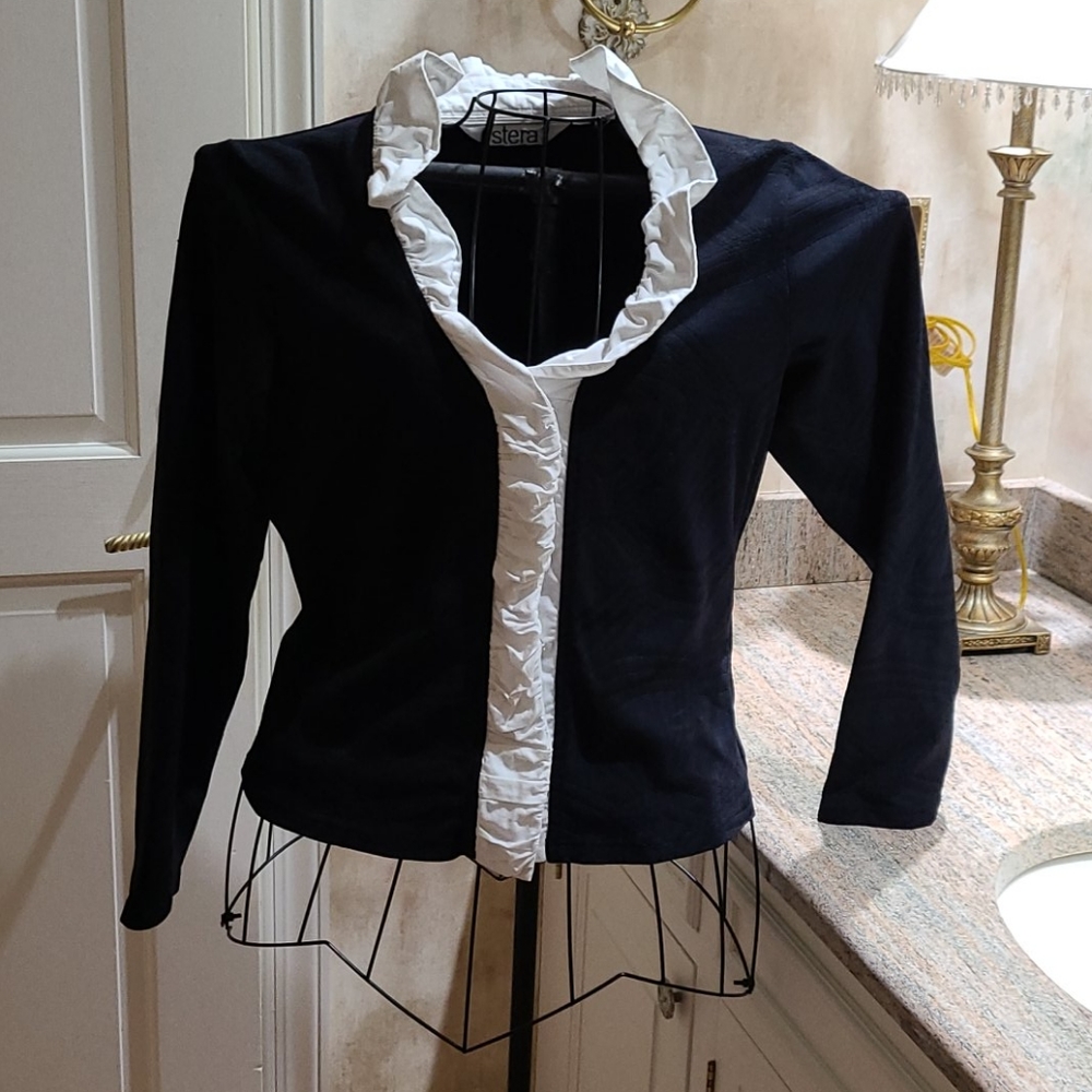 Black  shirt w/ white detail